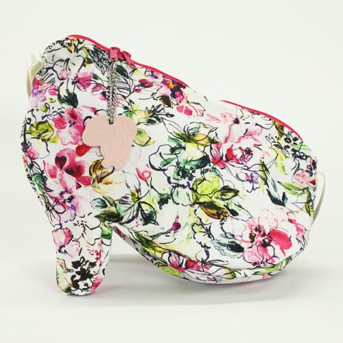 ヒールタイプ シューズドレスバッグ 花柄プリント