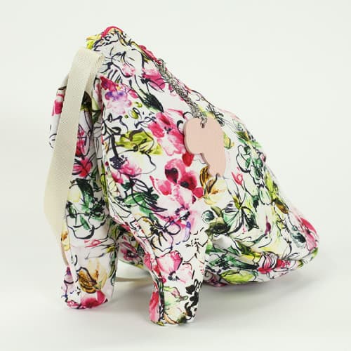 ヒールタイプ シューズドレスバッグ 花柄プリント 2