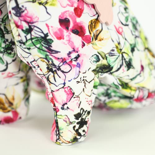 ヒールタイプ シューズドレスバッグ 花柄プリント 3