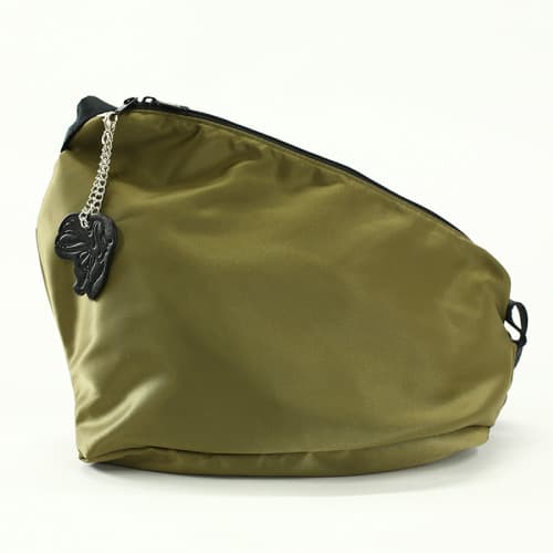 ウェッジソールタイプ シューズドレスバッグ 無地ナイロン（カーキ）