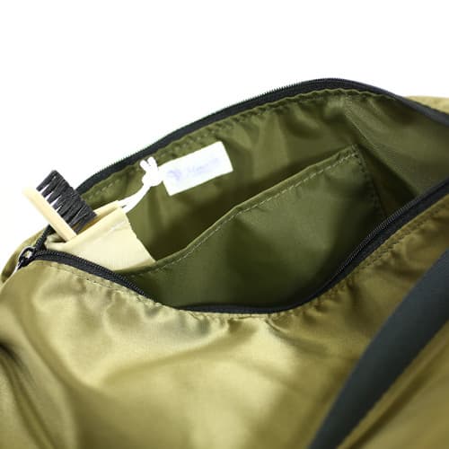 ウェッジソールタイプ シューズドレスバッグ 無地ナイロン（カーキ） 4