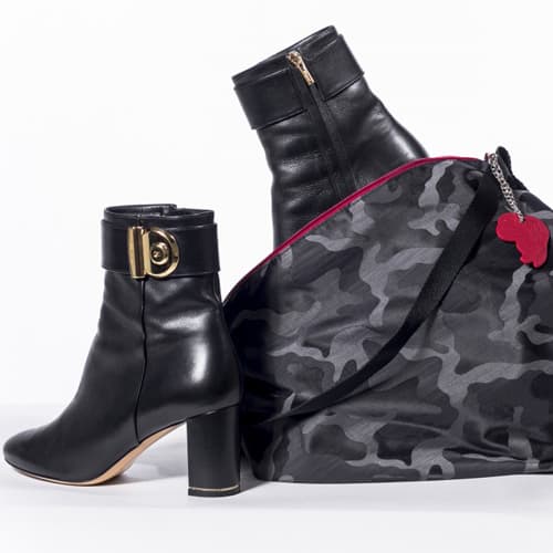 NEW！ウェッジソールタイプ シューズドレスバッグ 迷彩ジャガード（裏地：ワインレッド） 4