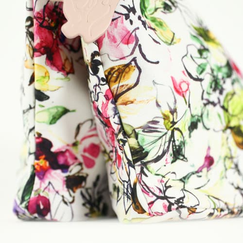 ウェッジソールタイプ シューズドレスバッグ 花柄プリント 3