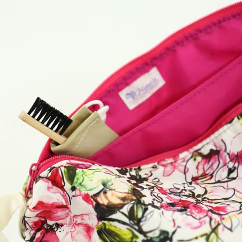 ウェッジソールタイプ シューズドレスバッグ 花柄プリント 4