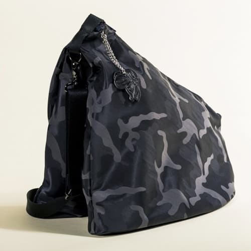 NEW!ウェッジソールタイプ シューズドレスバッグ 迷彩ジャガード(裏地:ブルーグレー) 2