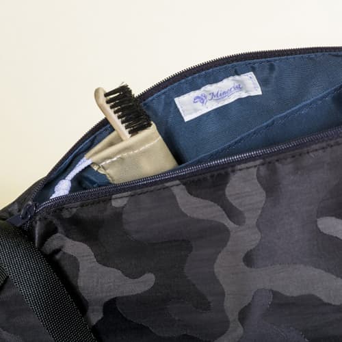 NEW!ウェッジソールタイプ シューズドレスバッグ 迷彩ジャガード(裏地:ブルーグレー) 3